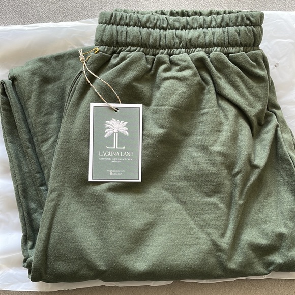 Sage green sweatpant joggers - Picture 6 of 7